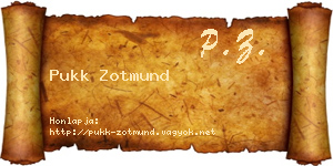 Pukk Zotmund névjegykártya